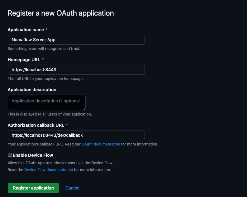 Register OAuth App Register OAuth App